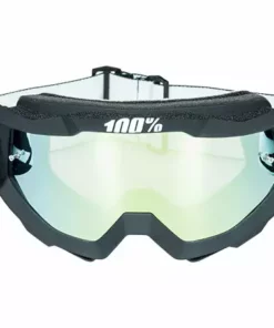 PROTECTIVE GEAR 100% Accuri Moto Goggles-Black Tornado-Mirrored Gold Lens