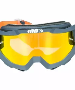 100% Accuri Moto Goggles-Matte Gunmetal-Mirrored Red Lens