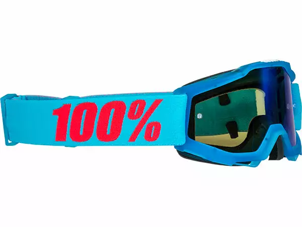 100% Accuri Moto Goggles-Acidulous Cyan-Mirrored Blue Lens 3 100% Accuri Moto Goggles-Acidulous Cyan-Mirrored Blue Lens