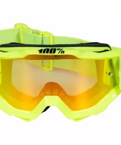 PROTECTIVE GEAR 100% Accuri Youth Goggles-Fluorescent Yellow-Mirrored Red Lens