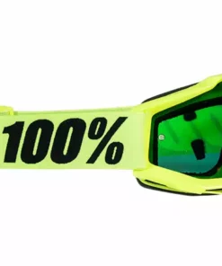 PROTECTIVE GEAR 100% Accuri Youth Goggles-Fluorescent Yellow-Mirrored Red Lens