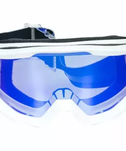PROTECTIVE GEAR 100% Strata Moto Goggles-Ice Age-With Mirrored Blue Lens