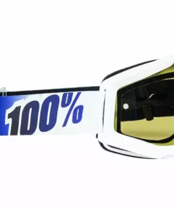 PROTECTIVE GEAR 100% Strata Moto Goggles-Ice Age-With Mirrored Blue Lens
