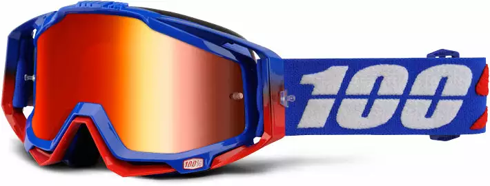 PROTECTIVE GEAR 100% Racecraft Goggles-Republic-Mirror Red Lens 1 PROTECTIVE GEAR 100% Racecraft Goggles-Republic-Mirror Red Lens
