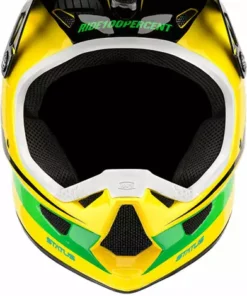 100% Status BMX Race Helmet-DDay Yellow PROTECTIVE GEAR