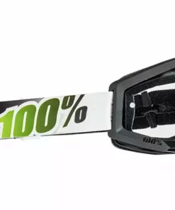 100% Strata Moto Goggles-Black Lime PROTECTIVE GEAR