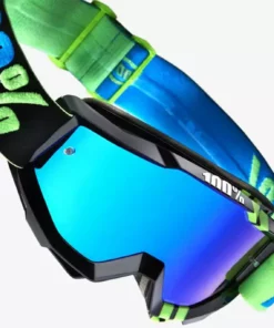 100% Accuri Goggles-Zerg-Mirror Blue Lens PROTECTIVE GEAR