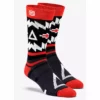 100% Athletic Socks-Jeronimo-Black/Red SHOES