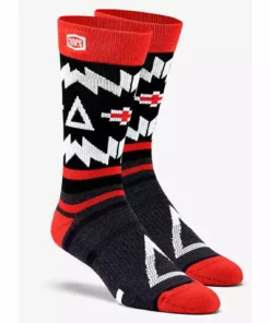 100% Athletic Socks-Jeronimo-Black/Red SHOES