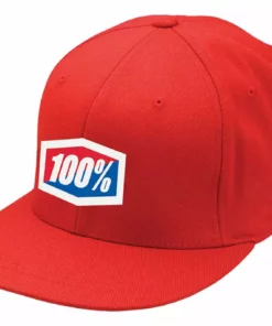 100% Essential J-Fit Flex Fit Hat-Red