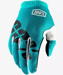 100% ITrack Glove-Teal RACE WEAR