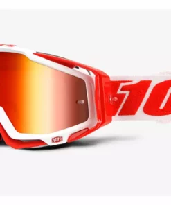 100% Racecraft Goggles-Bilal-Mirror Red Lens PROTECTIVE GEAR