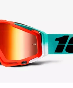 100% Racecraft Goggles-Cubica-Mirror Red Lens PROTECTIVE GEAR