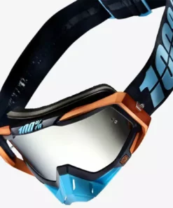 100% Racecraft Goggles-Ergono-Mirror Silver Lens PROTECTIVE GEAR