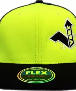 Vert Flatbill Flexfit Hat-Black/Neon Yellow-OSFA APPAREL