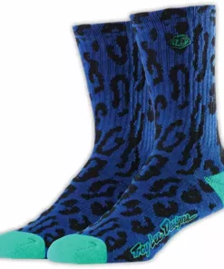 SHOES Troy Lee Crew Socks Cheetah-Blue