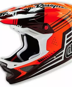 Troy Lee D3 Carbon Helmet-Berserk Red PROTECTIVE GEAR
