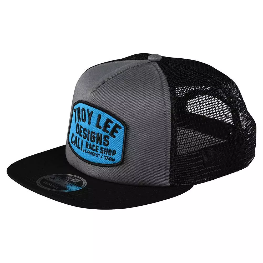Troy Lee Designs Blockworks Snapback Hat-Graphite/Black 1 Troy Lee Designs Blockworks Snapback Hat-Graphite/Black