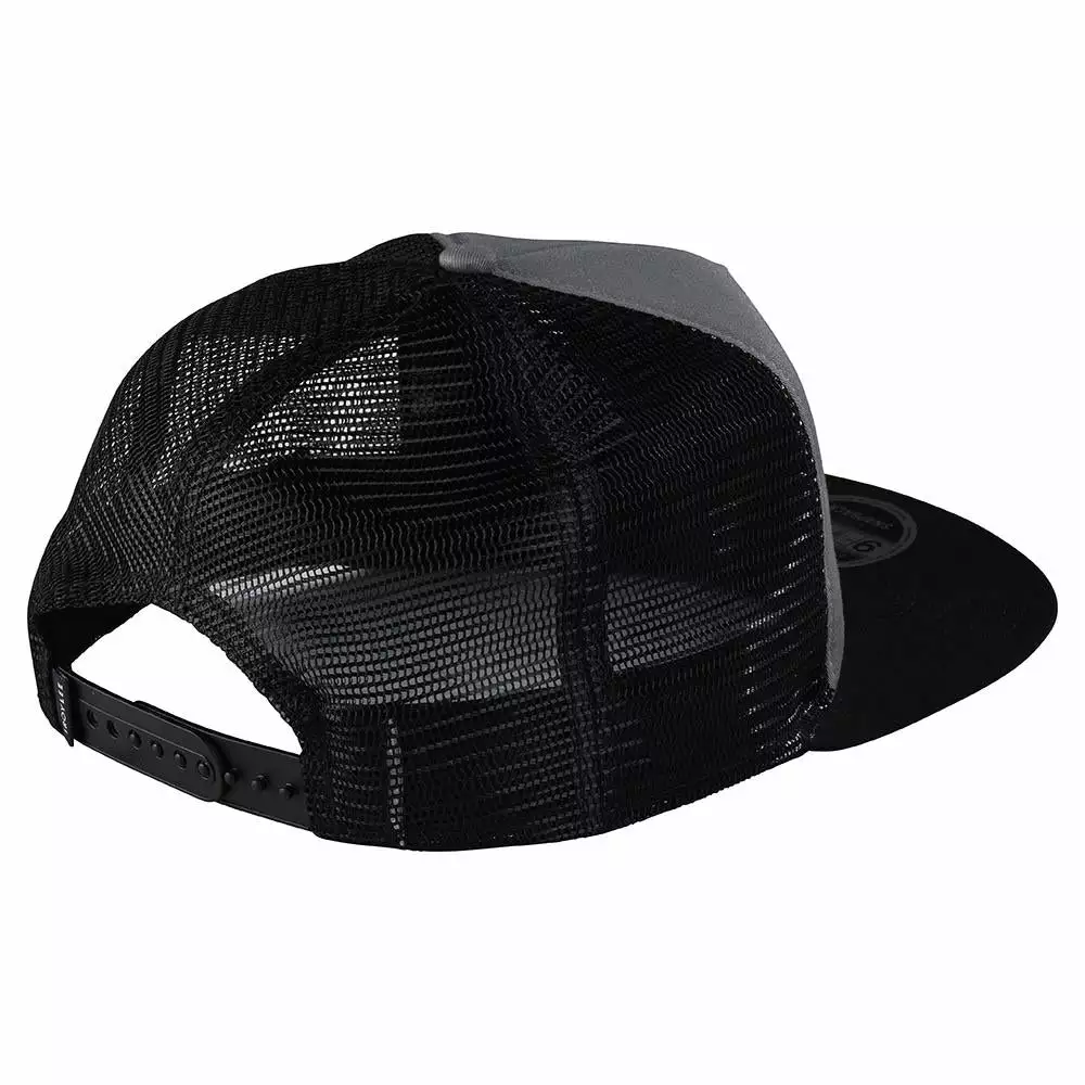 Troy Lee Designs Blockworks Snapback Hat-Graphite/Black 2 Troy Lee Designs Blockworks Snapback Hat-Graphite/Black