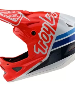 Troy Lee Designs D3 Fiberlite -Silhouette Red/White Helmets