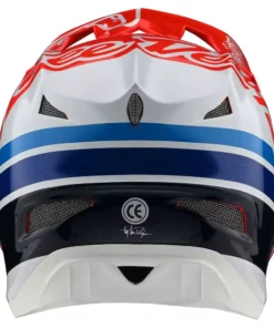 Troy Lee Designs D3 Fiberlite -Silhouette Red/White Helmets