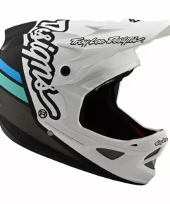 Troy Lee Designs D3 Fiberlite -Silhouette White/Navy Helmets