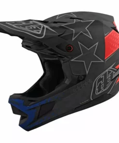 Troy Lee Designs D4 Carbon Freedom 2.0 MIPS Helmet-Black/Red Helmets