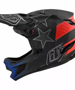 Troy Lee Designs D4 Carbon Freedom 2.0 MIPS Helmet-Black/Red Helmets
