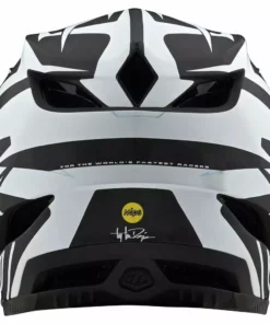 Troy Lee Designs D4 Carbon MIPS Helmet-Slash Black/White