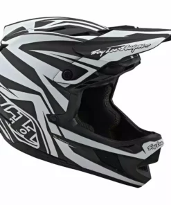 Troy Lee Designs D4 Carbon MIPS Helmet-Slash Black/White