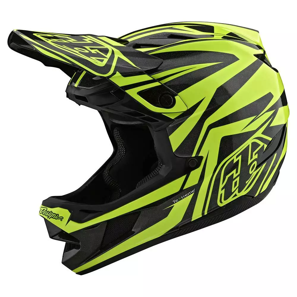 Troy Lee Designs D4 Carbon MIPS Helmet-Slash Black/Yellow 1 Troy Lee Designs D4 Carbon MIPS Helmet-Slash Black/Yellow