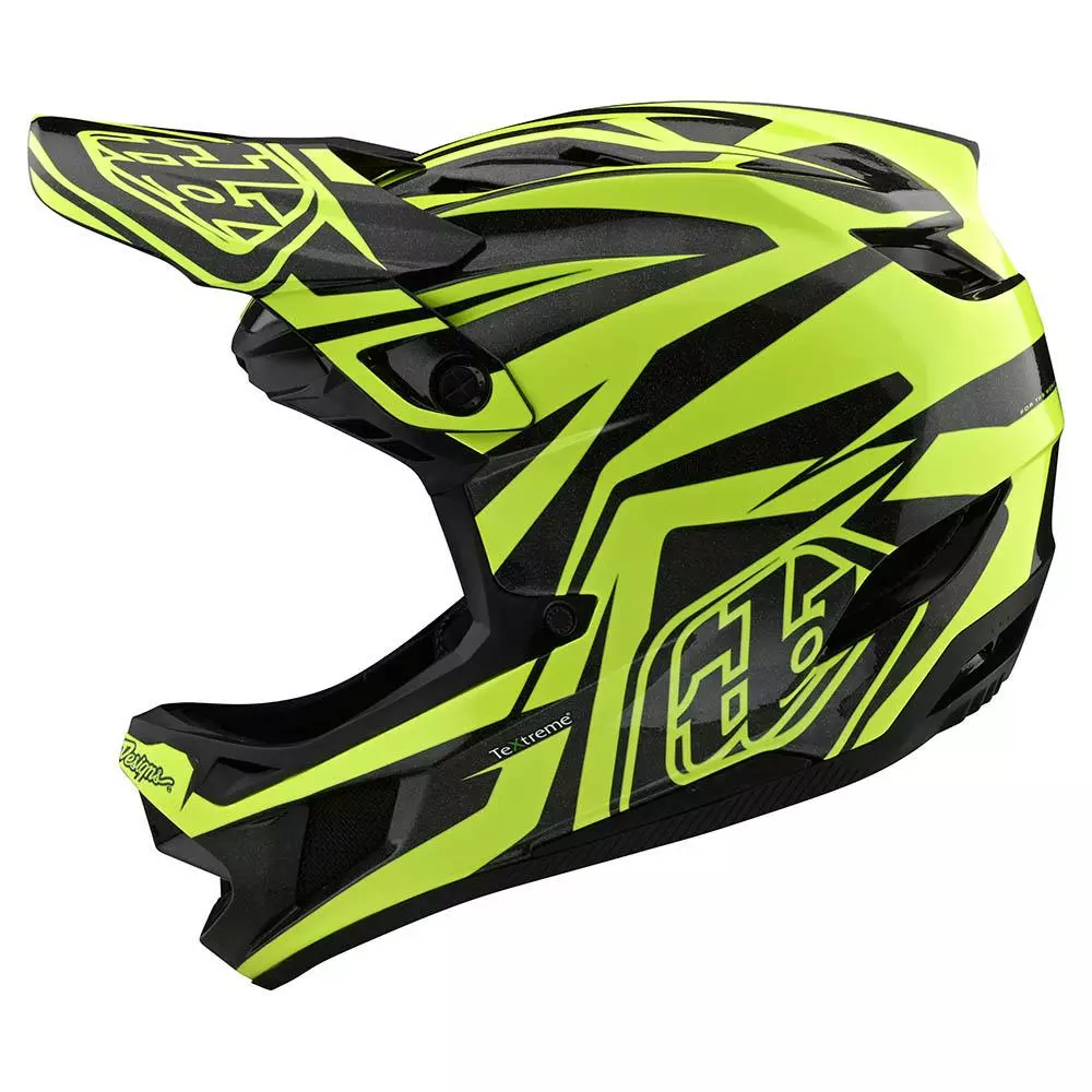 Troy Lee Designs D4 Carbon MIPS Helmet-Slash Black/Yellow 2 Troy Lee Designs D4 Carbon MIPS Helmet-Slash Black/Yellow