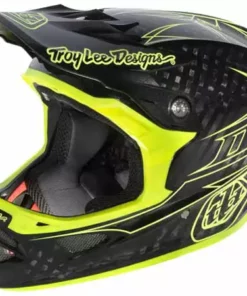 PROTECTIVE GEAR Troy Lee 2013 D3 Carbon Helmet-Pinstripe Yellow