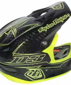 PROTECTIVE GEAR Troy Lee 2013 D3 Carbon Helmet-Pinstripe Yellow