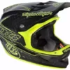 PROTECTIVE GEAR Troy Lee 2013 D3 Carbon Helmet-Pinstripe Yellow