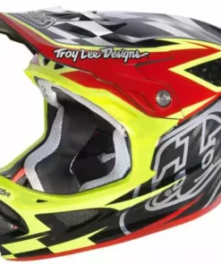 PROTECTIVE GEAR Troy Lee 2013 D3 Carbon Helmet-Team Red/Yellow