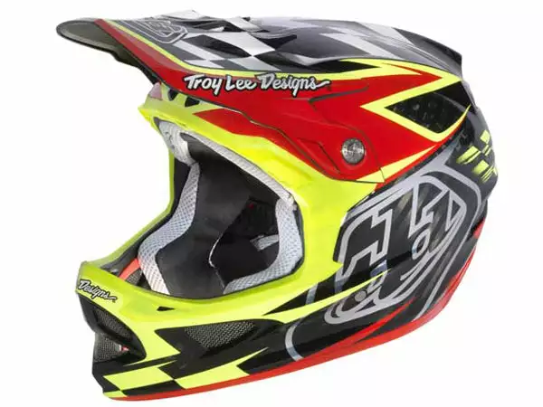 PROTECTIVE GEAR Troy Lee 2013 D3 Carbon Helmet-Team Red/Yellow 1 PROTECTIVE GEAR Troy Lee 2013 D3 Carbon Helmet-Team Red/Yellow