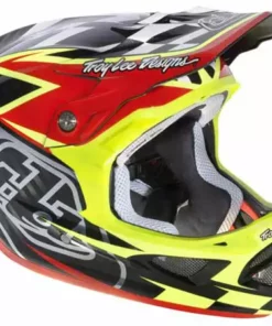 PROTECTIVE GEAR Troy Lee 2013 D3 Carbon Helmet-Team Red/Yellow