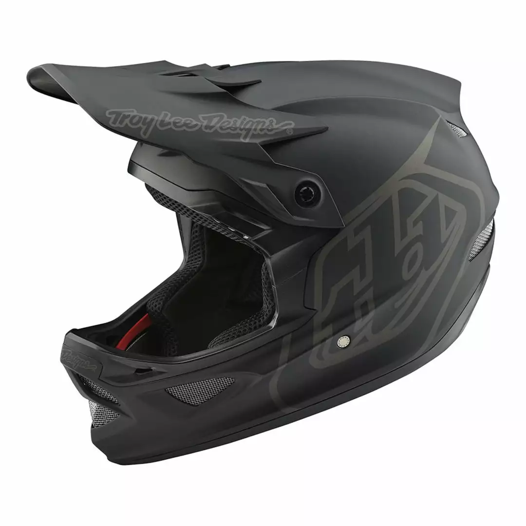 PROTECTIVE GEAR Troy Lee D3 Fiberlite Helmet-Mono-Black 3 PROTECTIVE GEAR Troy Lee D3 Fiberlite Helmet-Mono-Black