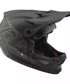 PROTECTIVE GEAR Troy Lee D3 Fiberlite Helmet-Mono-Black