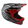 Troy Lee D3 Composite Helmet-Corona-Red/Gray PROTECTIVE GEAR