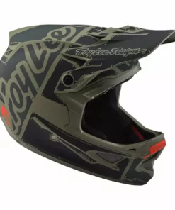 PROTECTIVE GEAR Troy Lee D3 Fiberlite Helmet-Factory-Army Green