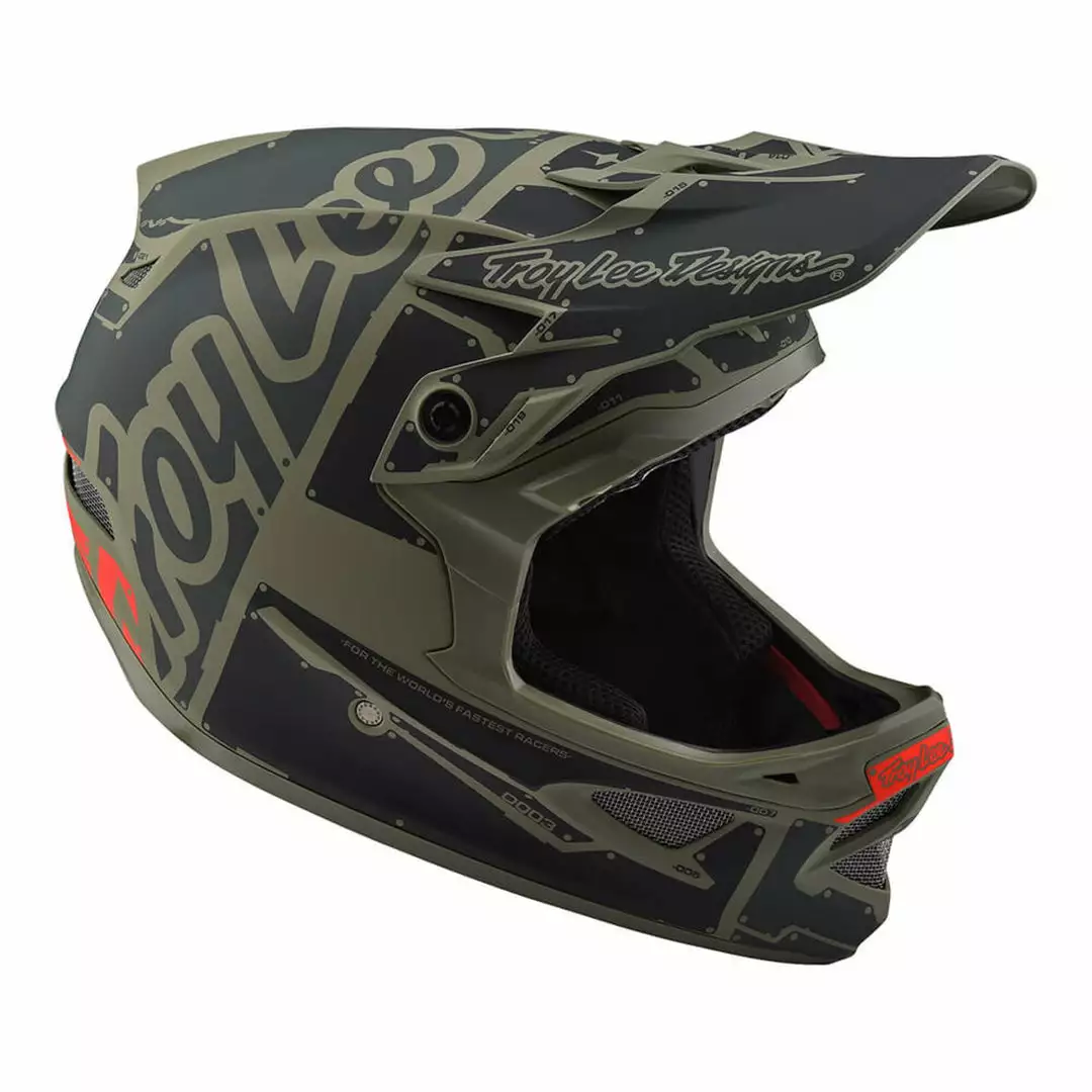 PROTECTIVE GEAR Troy Lee D3 Fiberlite Helmet-Factory-Army Green 1 PROTECTIVE GEAR Troy Lee D3 Fiberlite Helmet-Factory-Army Green