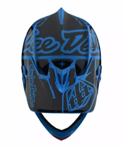 Troy Lee D3 Fiberlite Helmet-Factory-Blue PROTECTIVE GEAR