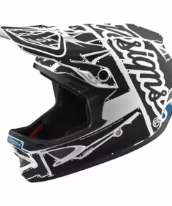 Troy Lee D3 Fiberlite Helmet-Factory-White/Gray