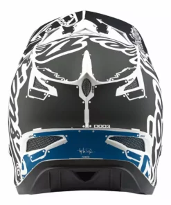 Troy Lee D3 Fiberlite Helmet-Factory-White/Gray