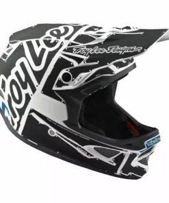 Troy Lee D3 Fiberlite Helmet-Factory-White/Gray