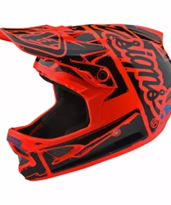 Troy Lee D3 Fiberlite Helmet-Factory-Orange PROTECTIVE GEAR