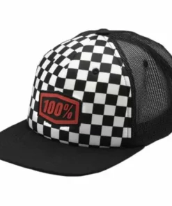 100% Checkers Youth Trucker Hat APPAREL
