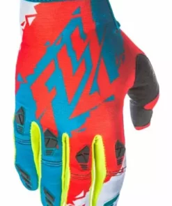 RACE WEAR Fly Racing 2017 Kinetic Glove-Dark Teal/Red
